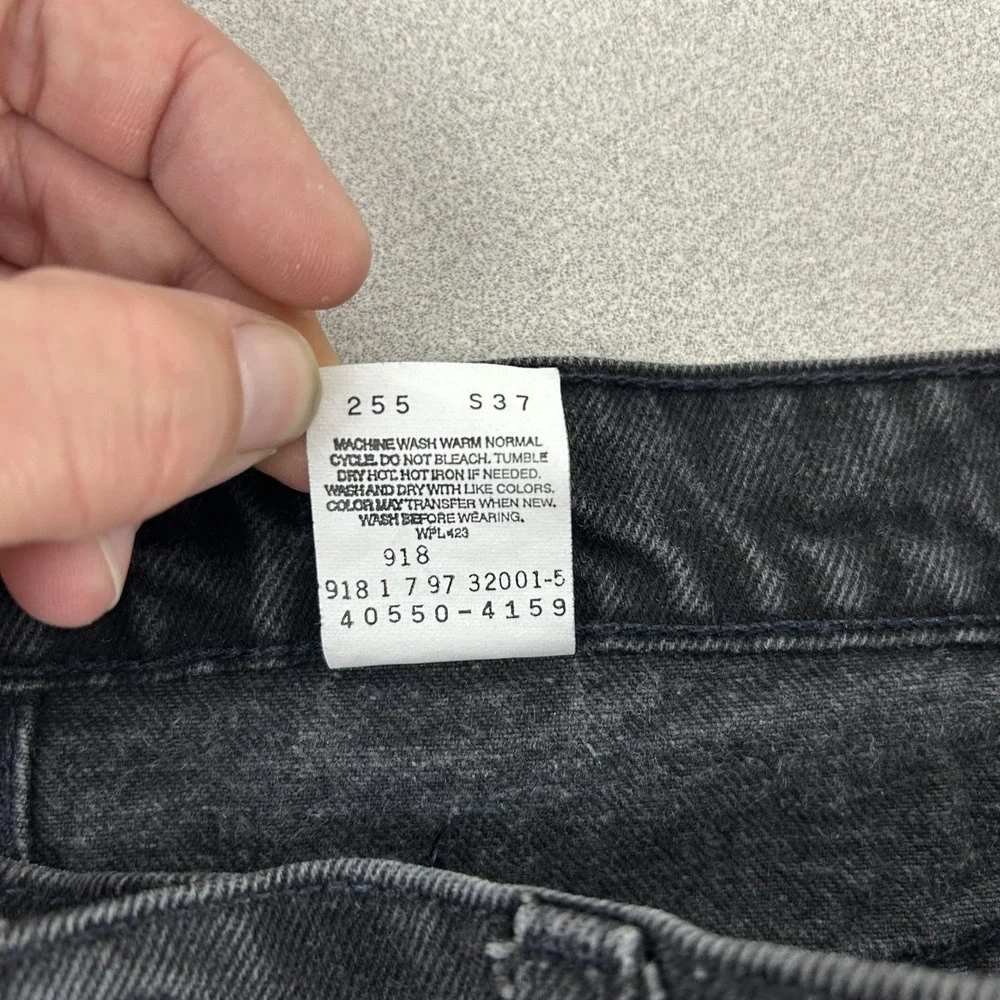 Levis 550 Jeans Mens 33x36 Black Vintage Orange‎ Tab 90's Relaxed Fit Tapered